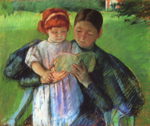 Mary-Cassatt-Nurse-Reading-to-a-Little-Girl-1895-Wikipedia-300x251
