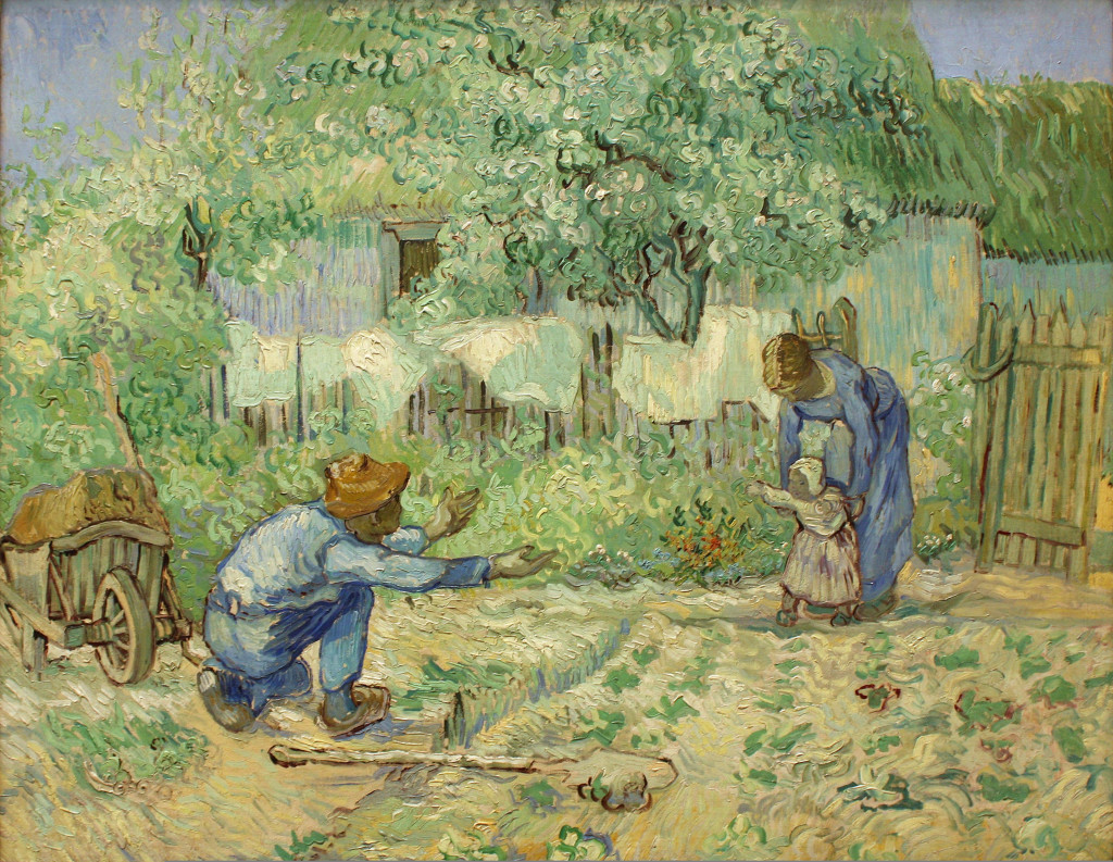 Baby & Parents - Vincent van Gogh - First Steps - after Millet - Wikipedia