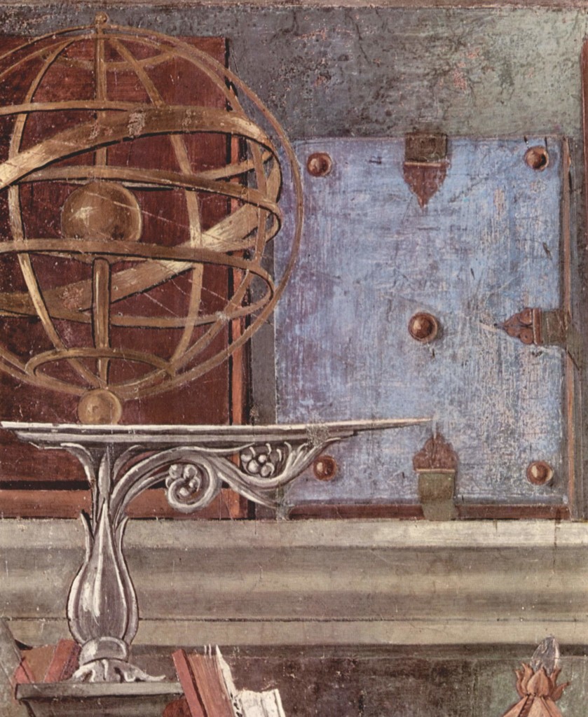 An armillary sphere in a painting by Sandro Botticelli - Wikipedia
